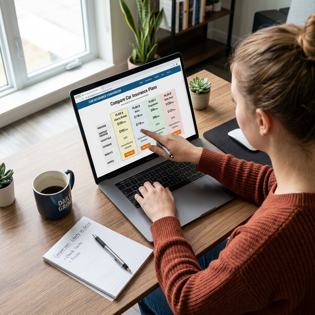 car insurance comparison laptop