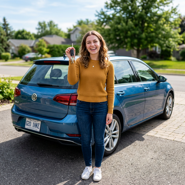 young driver car keys